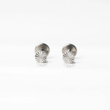 Cassis Diamond Cut Disc Titanium Flat Back Sleeper Earrings