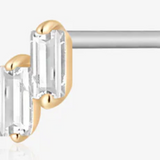 Aurelie Gi - 14k - DEVON | Baguette Duo White Sapphire
