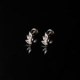 Hint Marquise Climber Flat Back Sleeper Earrings - 14k Solid Gold
