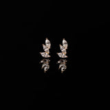 Hint Marquise Climber Flat Back Sleeper Earrings - 14k Solid Gold