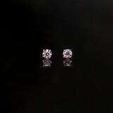 Tinsel Solitaire Round Flat Back Sleeper Earrings - 14k Solid Gold