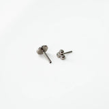 Tiny Trio Titanium Flat Back Sleeper Earrings