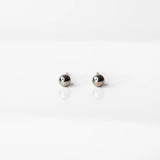 Smooth Sphere Titanium Flat Back Sleeper Earrings