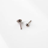 Smooth Sphere Titanium Flat Back Sleeper Earrings